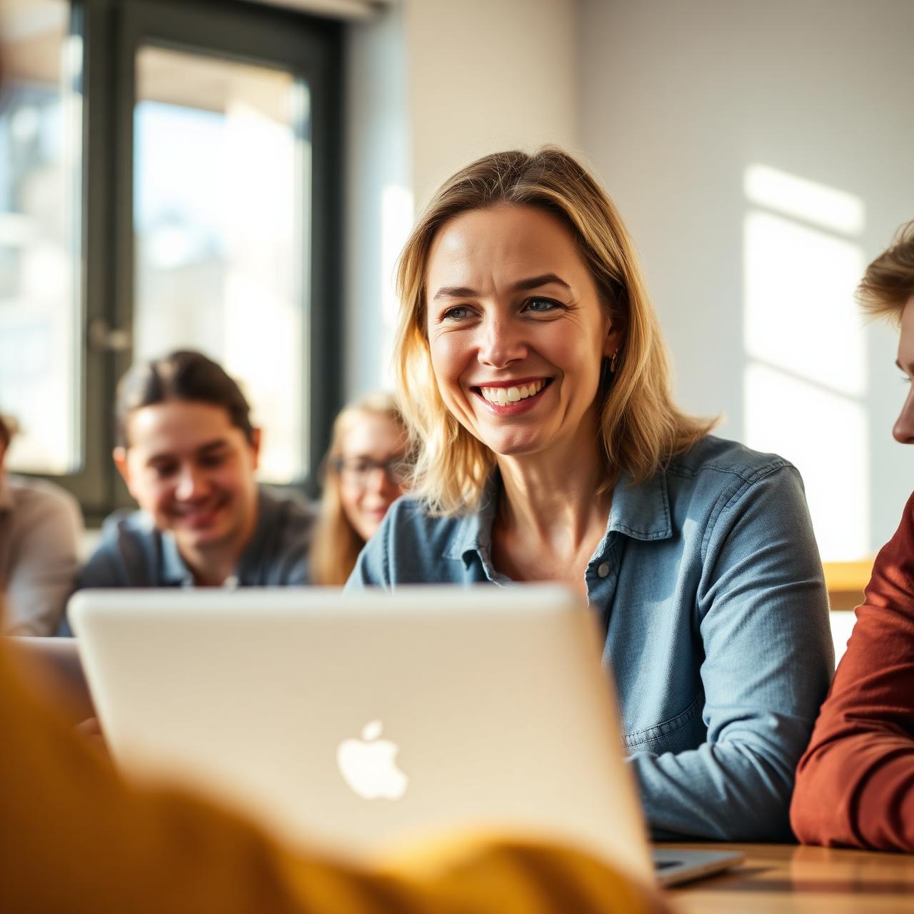 Workshop pillanat — oktató és résztvevők